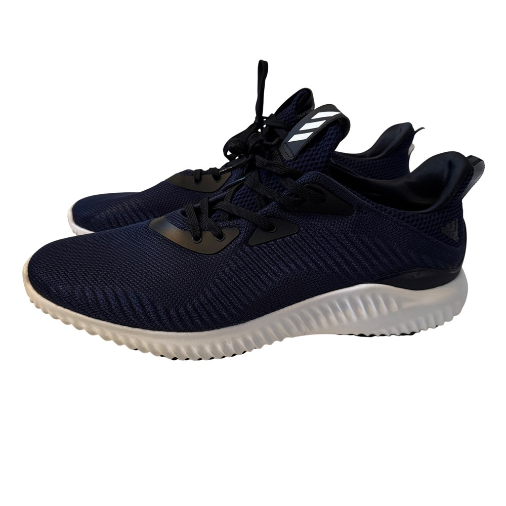 Adidas Alphabounce EM Navy Blue Black Running Shoes BW0542 Mens 13